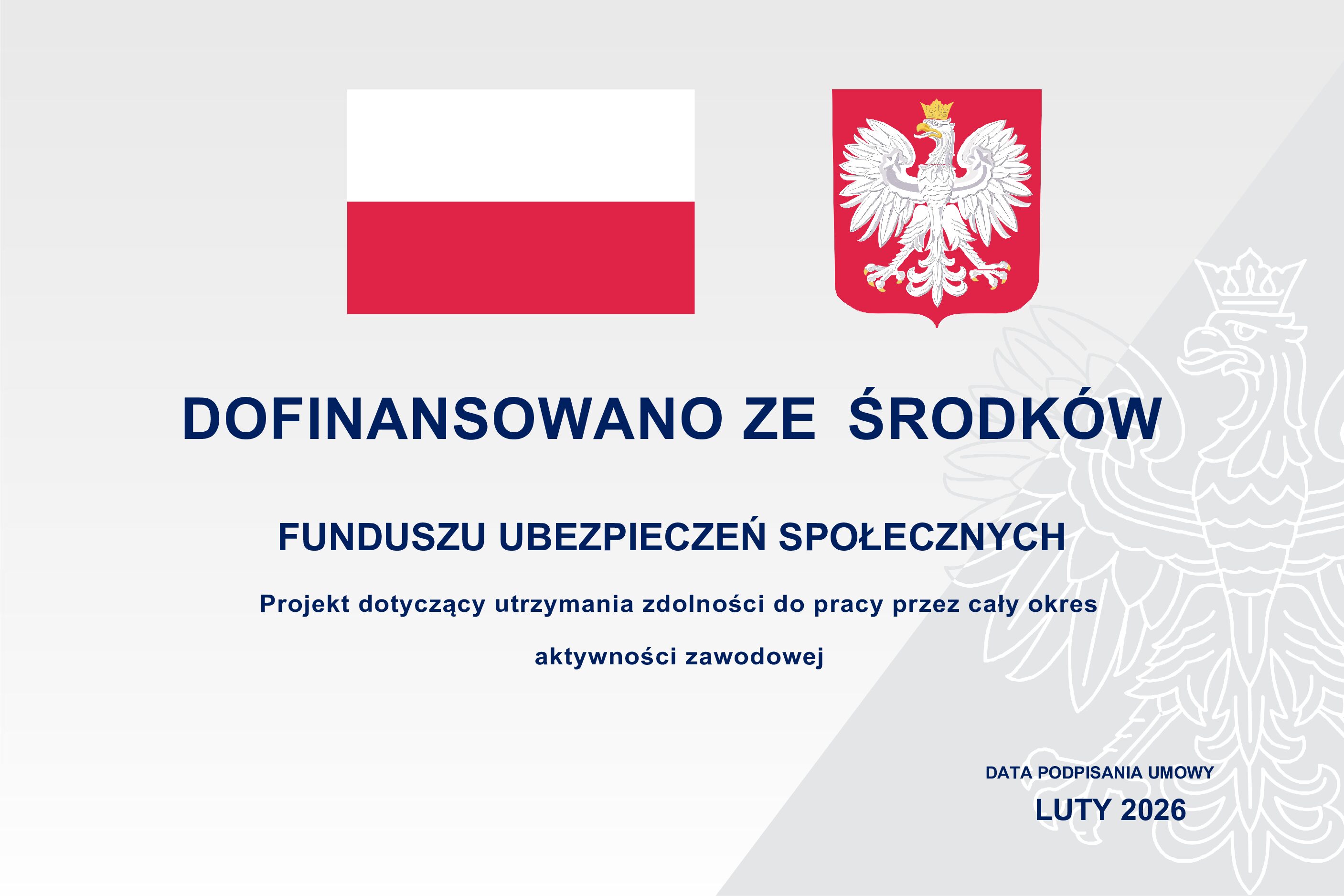 Informacja o&nbsp;dotacji przyznanej przez&nbsp;Zakład Ubezpieczeń Społecznych